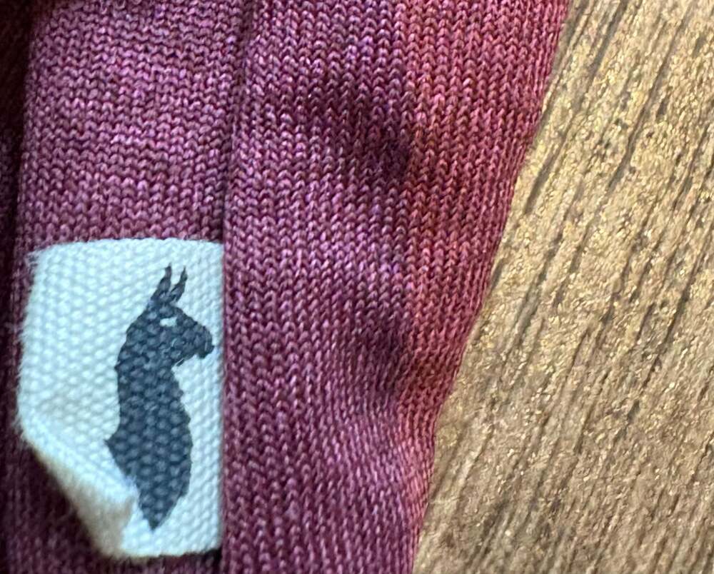 Cotopaxi Bandera Crew Sweatshirt Burgundy Teal Red Colorblock Pullover Small - Picture 3 of 4